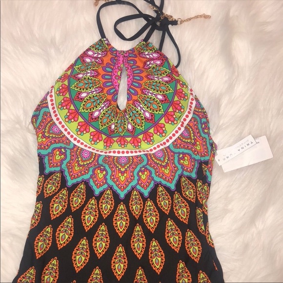 Trina Turk Moroccan Medallion High Neck One-Piece - Picture 6 of 8